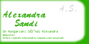 alexandra sandi business card